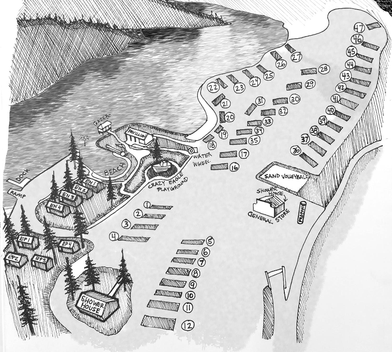 Twin Eagles Lake Estates and Hideout RV Camp Missouri Sites